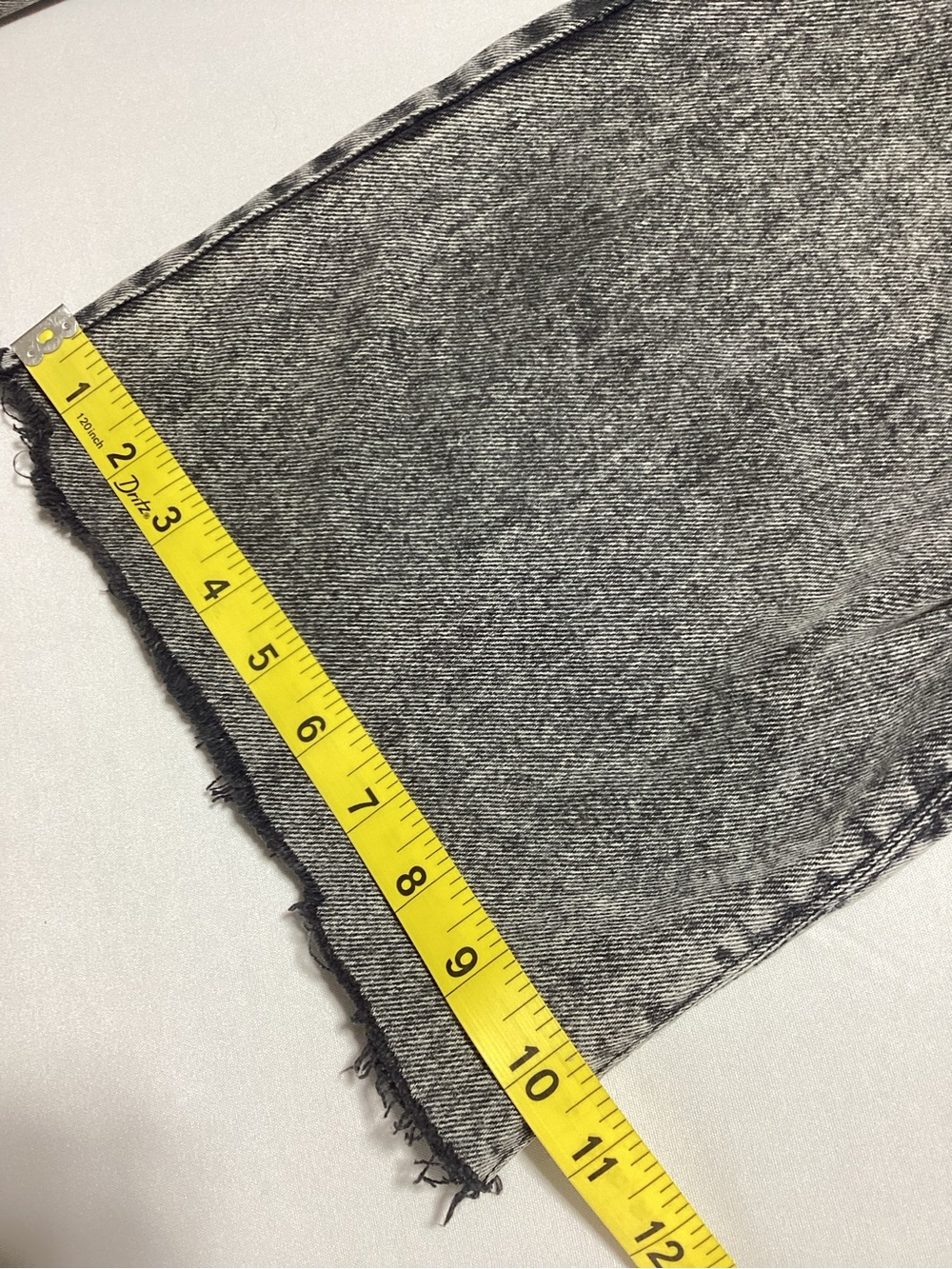 Zara High-Waist Wide-Leg Crop Jeans Grey Acid-Wash - Picture 9 of 10